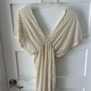 Elegant Cream and gold Swim Coverup